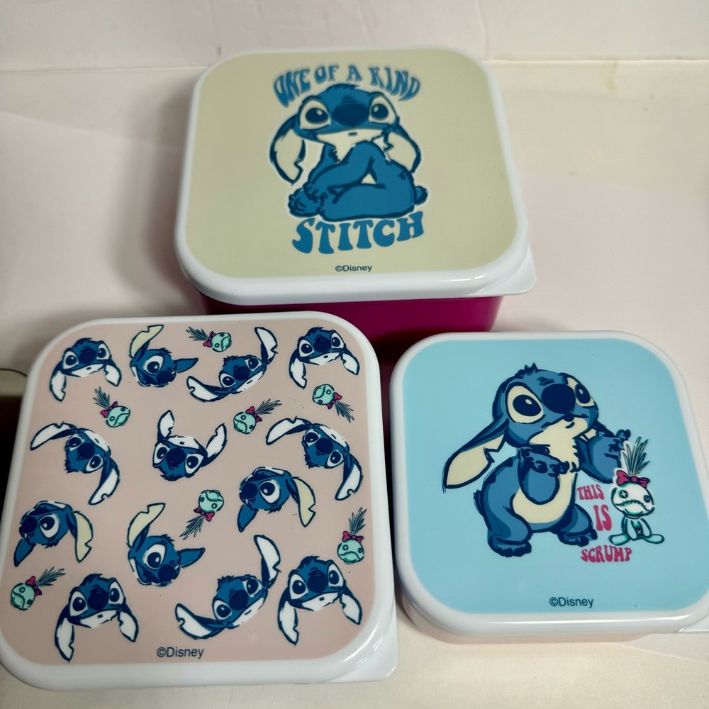 NWT. Primark 3 small Disney lunch boxes. Each box fits into the other.